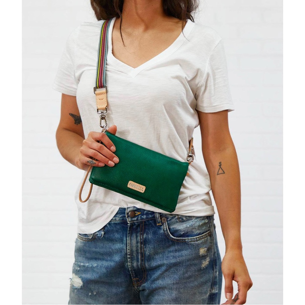 Consuela Green Crossbody Bag